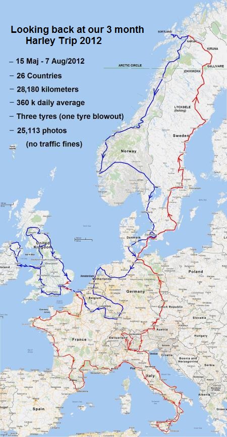 First Europe trip on the Harley Springer Louise