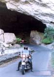 Coming out of the entry through the Jenolan Mountain Cave