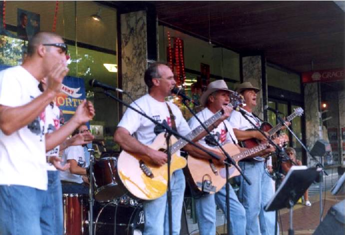 At the Mall outside Grace Brothers, great tunes...