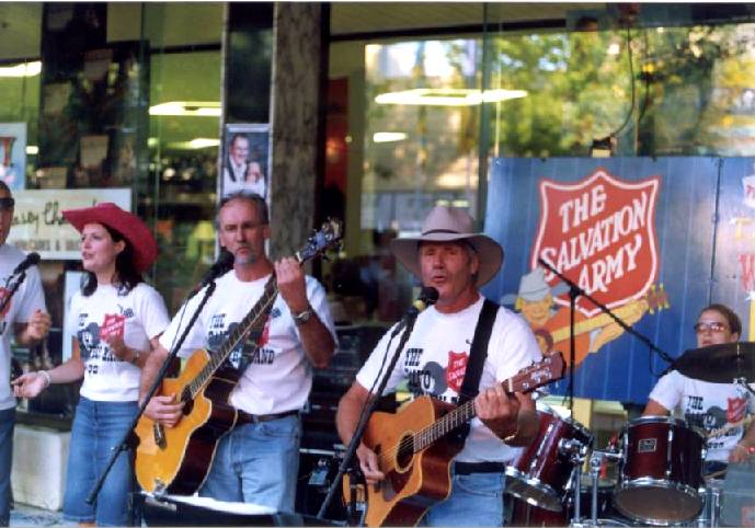 At the Mall outside Grace Brothers, great tunes...