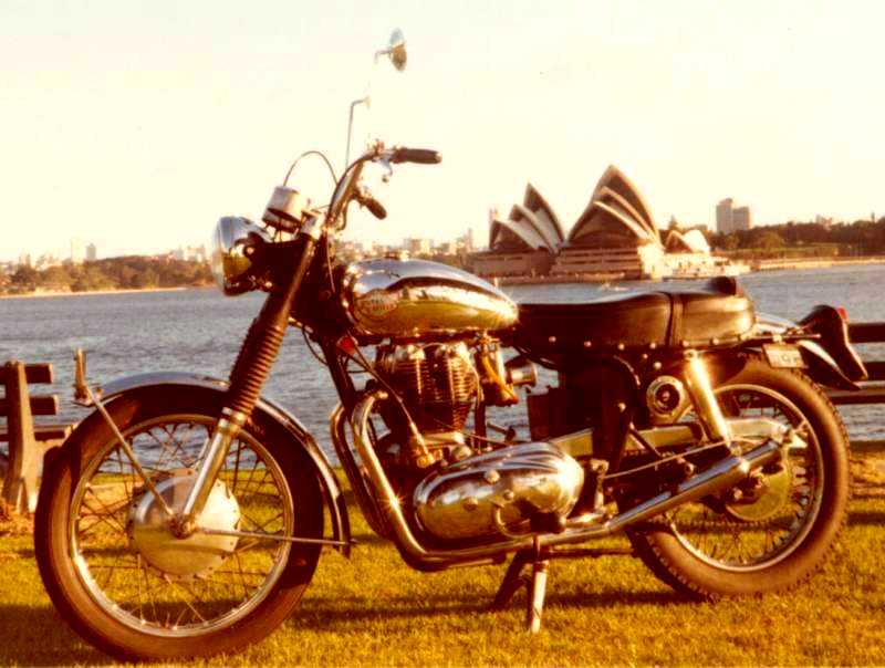 Royal Enfield Interceptor Series II, 1969, 750cc of Raw British Power, oh and that Sound!! Sydney Opera House in the back