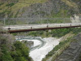 Suspension bridge over Skippers Canyon