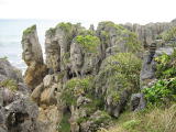 Pancake Rocks, klippor upp ur havet vid västkusten