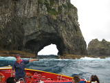 Hole in the Rock with rolling waves