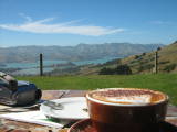 Cappucino stop on the way to Akeroa